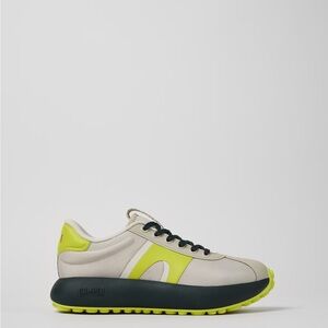 Camper Beige and Lime Sneakers